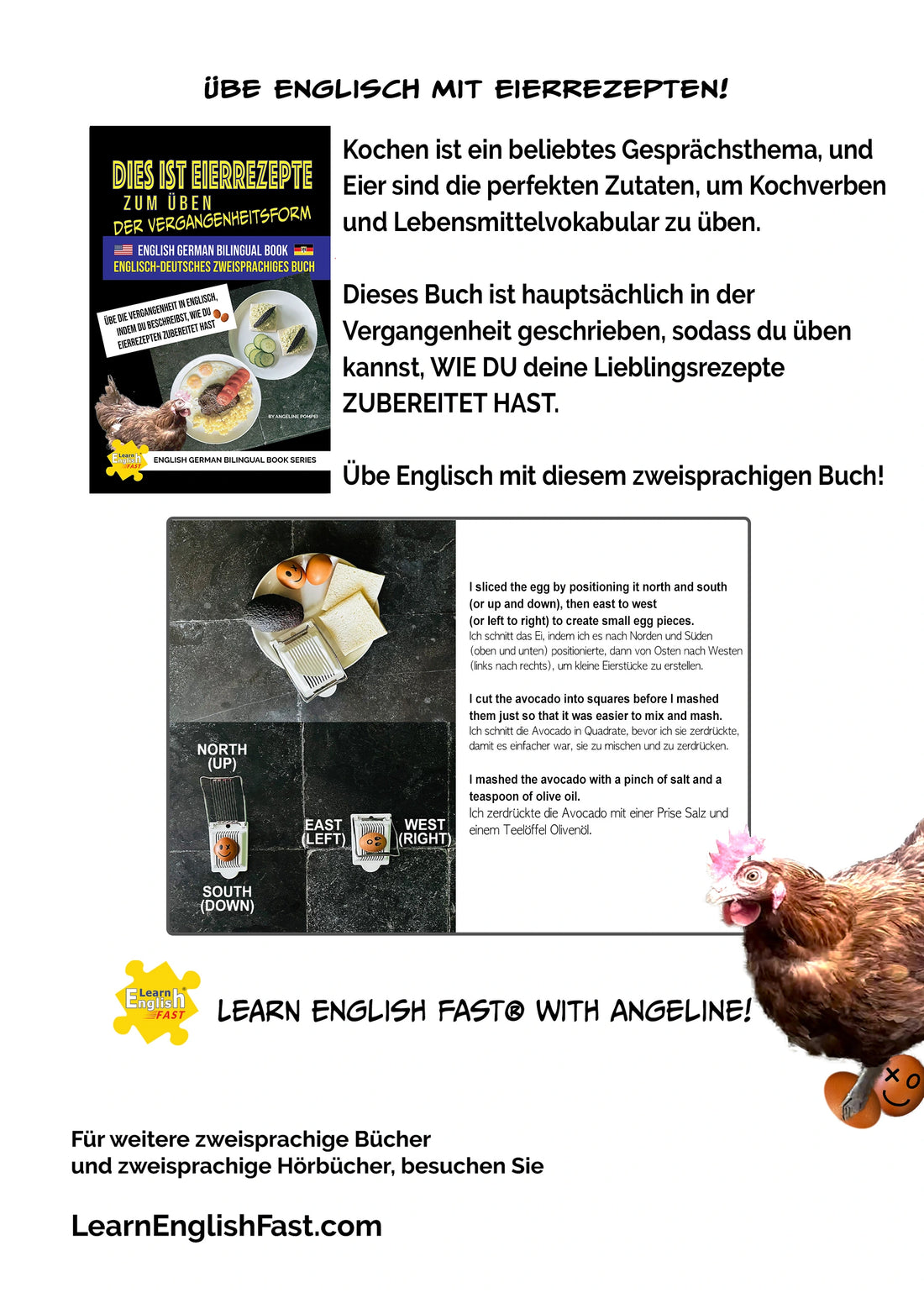 Egg Recipes To Practice The English Past Tense: English–German Bilingual Book (PDF Edition)