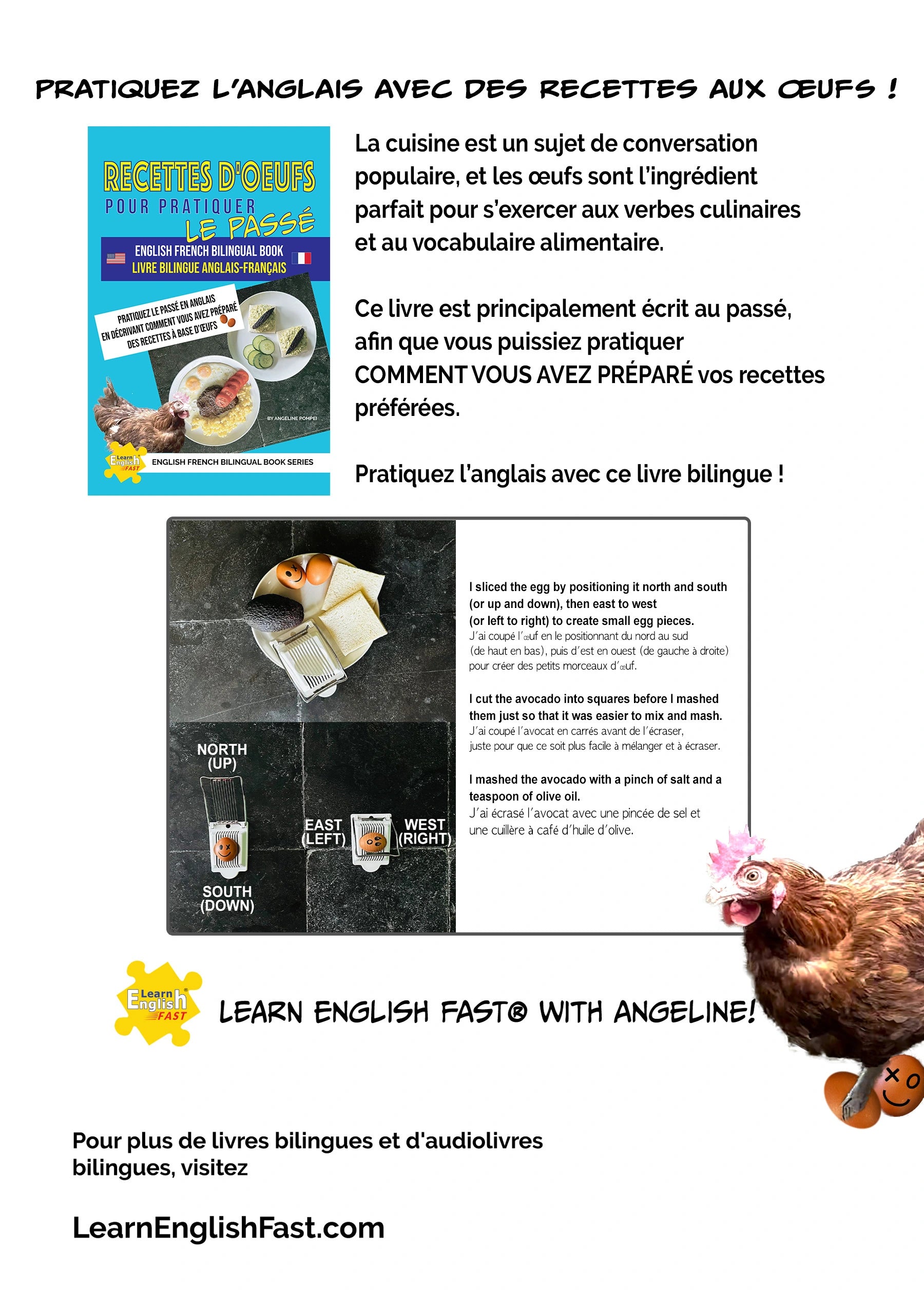 Egg Recipes To Practice The English Past Tense: English–French Bilingual Book (PDF Edition)