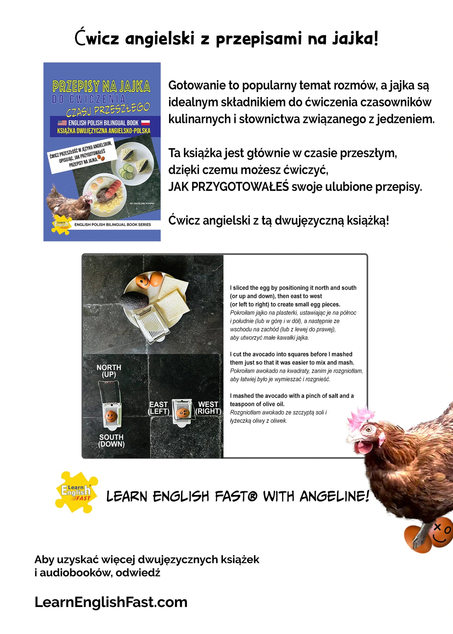 Egg Recipes To Practice The English Past Tense: English–Polish Bilingual Book (PDF Edition)