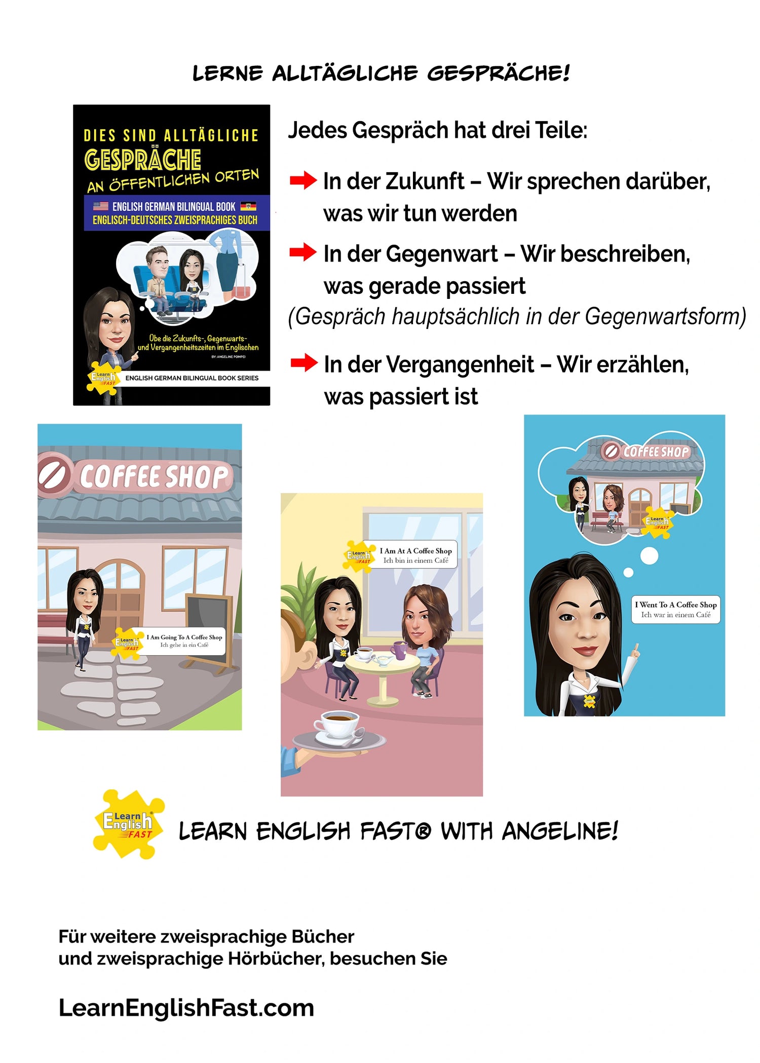 Everyday Conversations In Public Places: English–German Bilingual Book (PDF Edition)