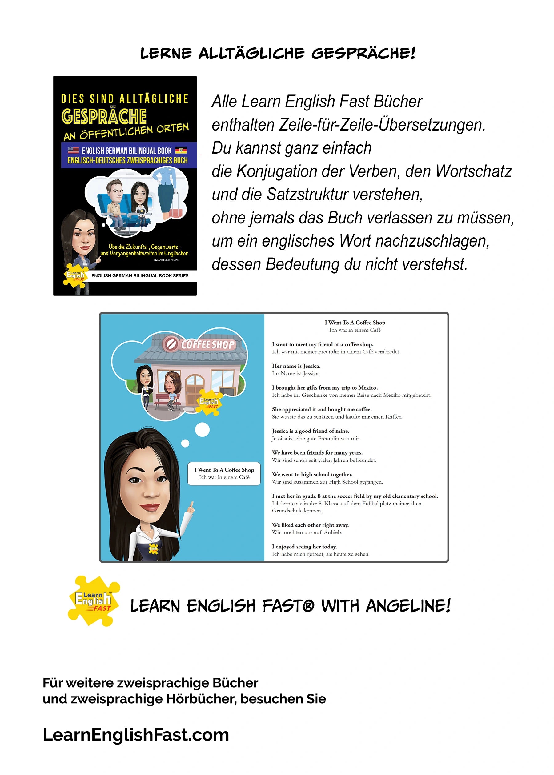 Everyday Conversations In Public Places: English–German Bilingual Book (PDF Edition)