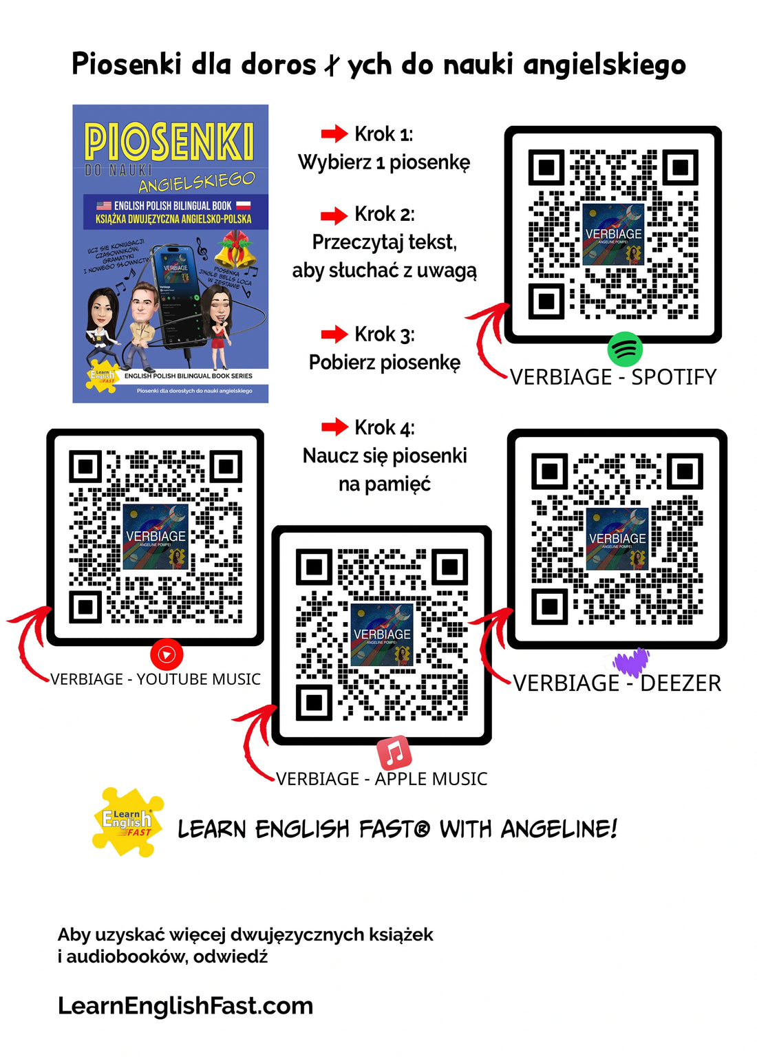 Songs For Learning English: English–Polish Bilingual Book (PDF Edition)