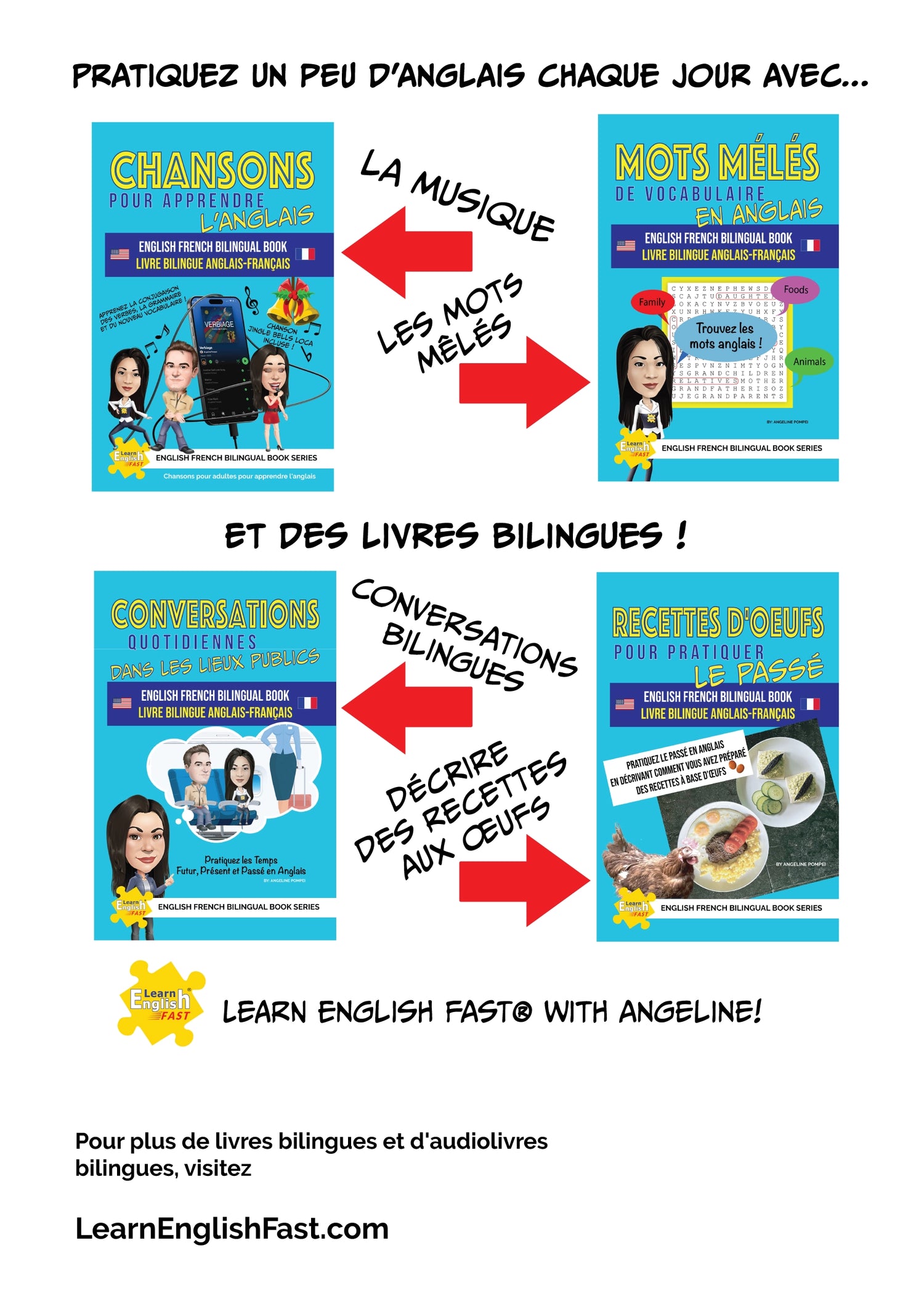 English Vocabulary Word Searches: English–French Bilingual Book (PDF Edition)