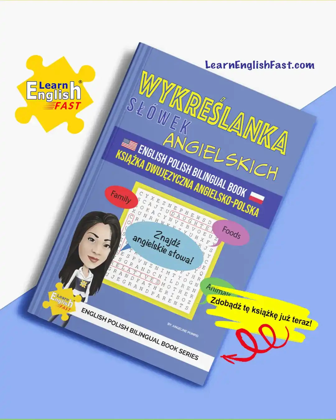 English Vocabulary Word Searches: English–Polish Bilingual Book (PDF Edition)