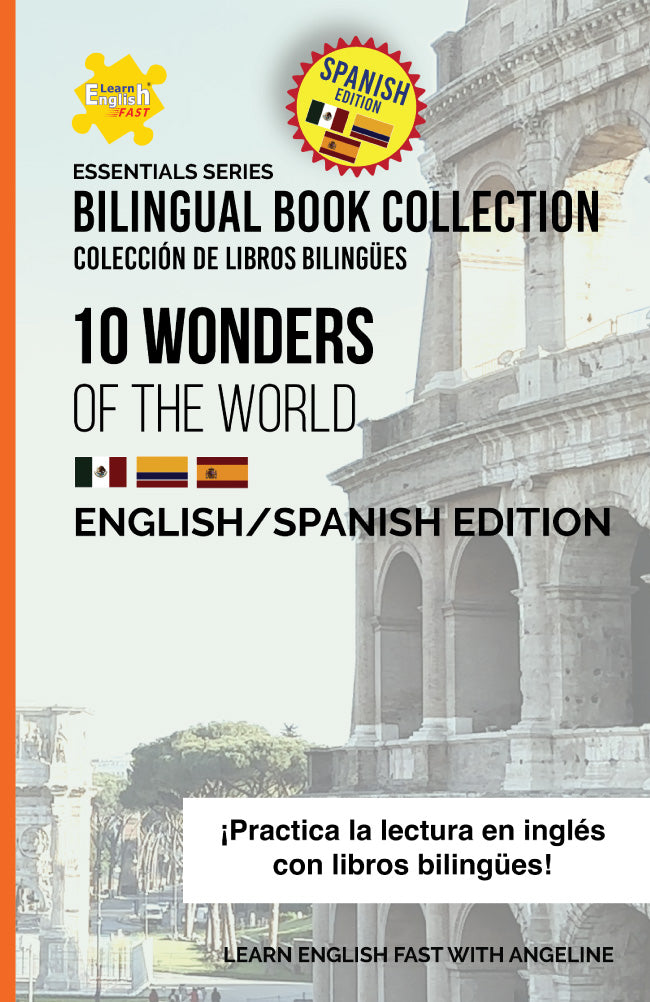 english spanish bilingual book on world wonders