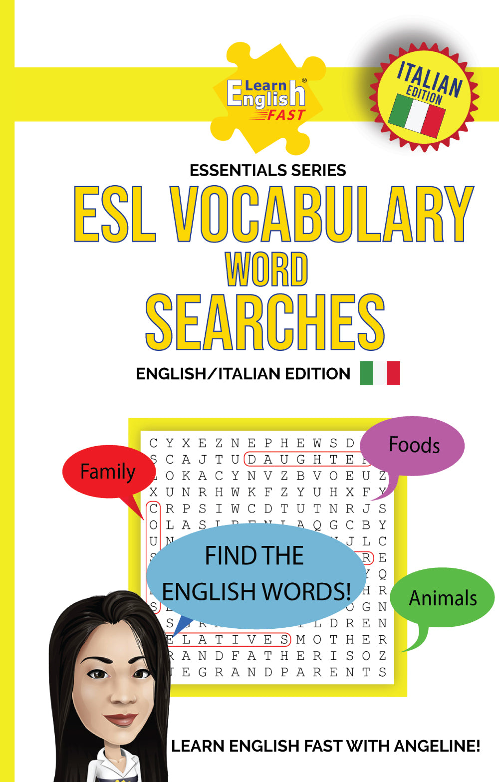 english italian bilingual word search book to learn english with games