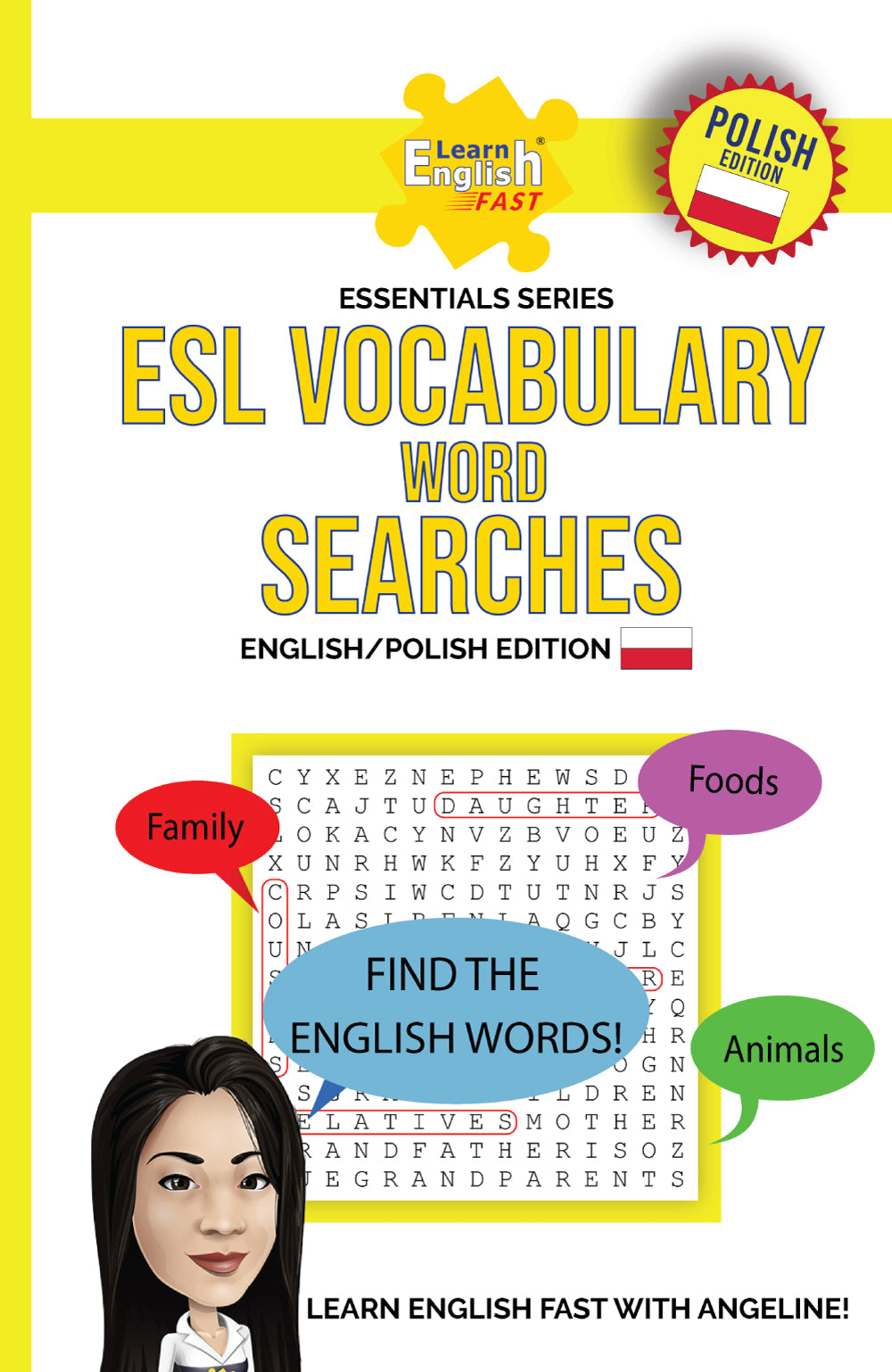English polish vocabulary bilingual word search book