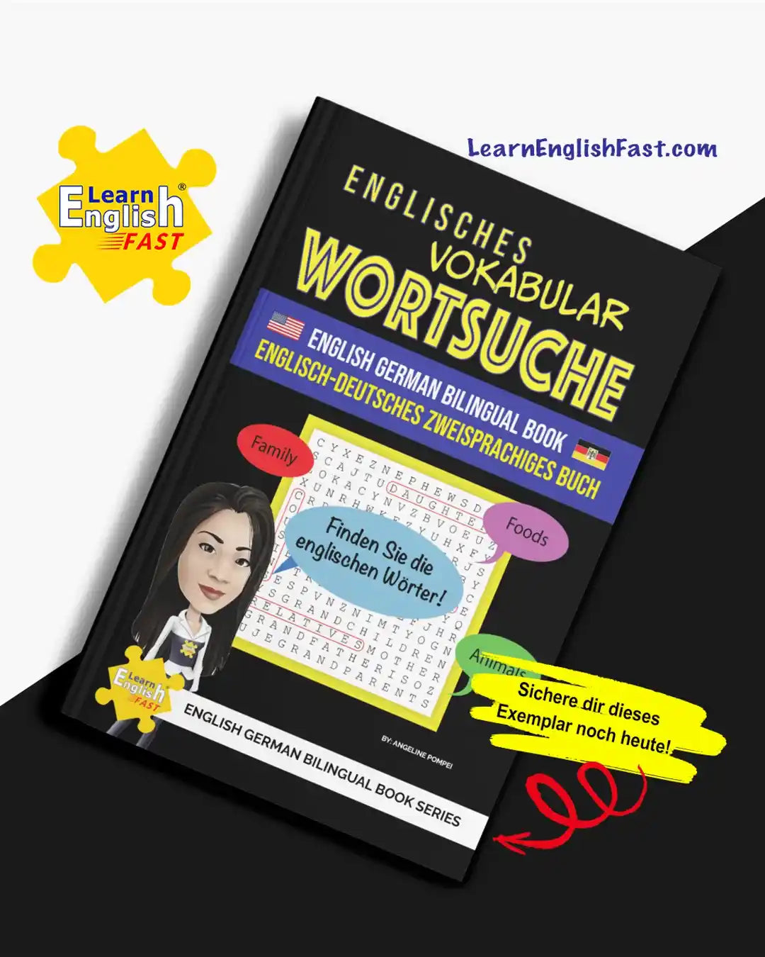 English Vocabulary Word Searches: English–German Bilingual Book (PDF Edition)